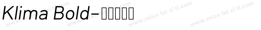 Klima Bold字体转换